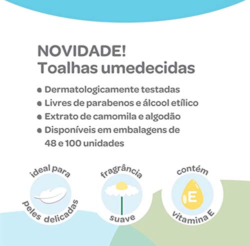Toalhas Umedecidas - 48 unidades, Buba Care, Lenços, pacote de 48