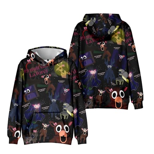 Axolotl Boys 99 Nights In The Forest 3D Figure Hoodie Kids 99 Nights In The Forest Character Group Hoody (H 9-10years)