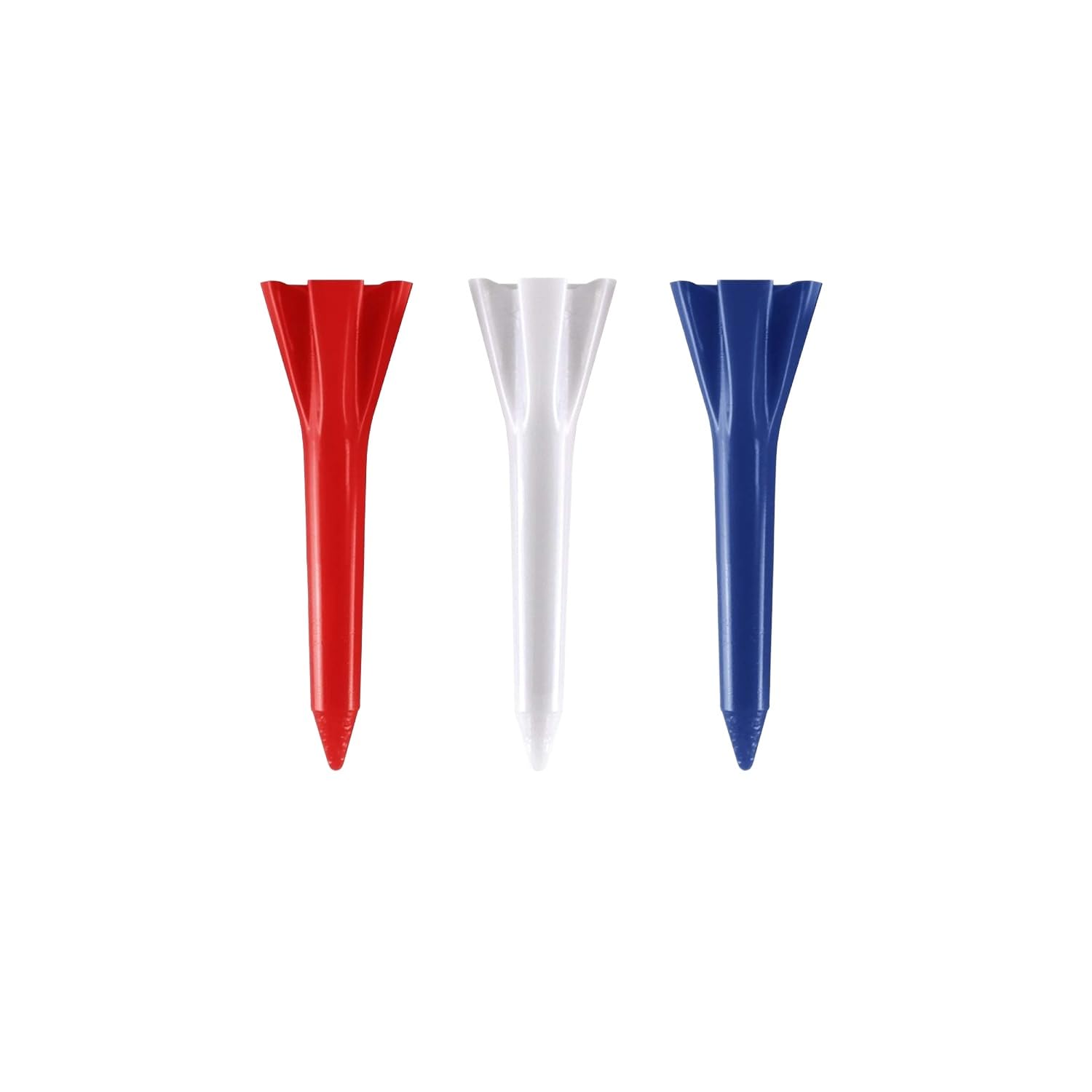 Izzo Golf Plastic Golf Tees, 1.5 Inch, Red/White/Blue