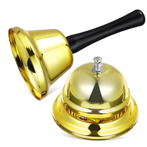 CIYODO 2 piezas Timbre de Mesa para Servicio Campana de Recepción con Sonido para Restaurantes y Diseño Elegante y Duradero