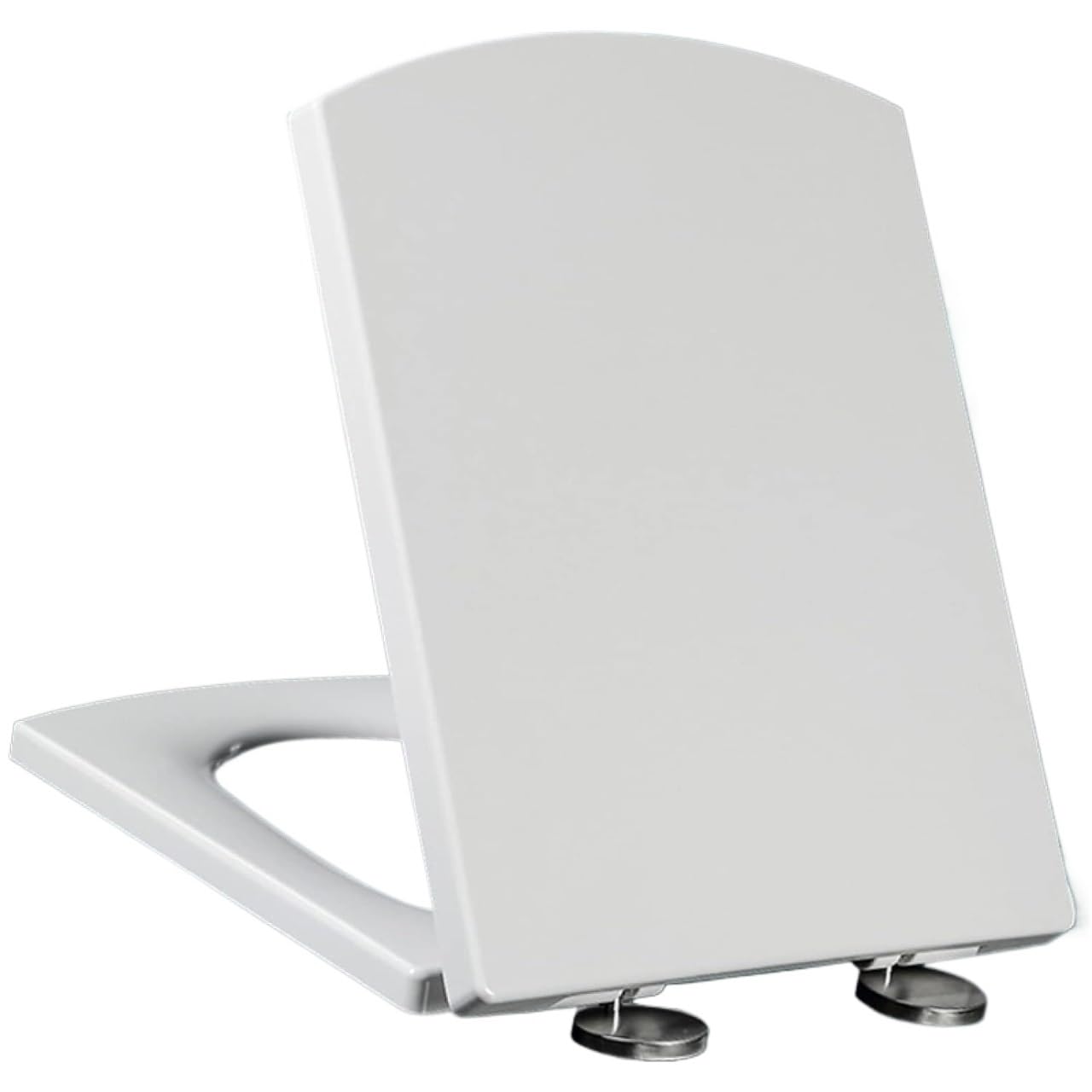 Nviusdsj Wit Toilet Seats, Adjustable Slow Close Hinges,~(39.5~46.5 * 34.5Cm)