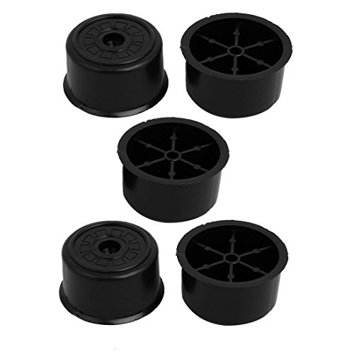 Sourcingmap 46mmx25mm Plastic Table Chair Foot Pads Black 5pcs