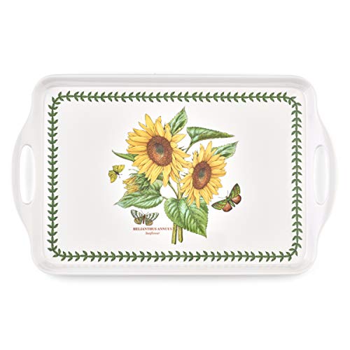 Pimpernel Botanic Garden Collection Large Handled Tray | Serving Tray For Lunch, Coffee, Or Breakfast | Made Of Melamine For Indoor And Outdoor Use | Measures 18.9" X 11.6" | Dishwasher Safe #TOP9