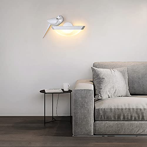 Iluminación de pared LED de pájaro con aplique moderno para dormitorio 8