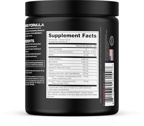 Image of Bucked Up Pre Workout 6 Grams Citrulline, 2 Grams Beta Alanine, and 3 Other Registered trademarked Ingredients (Watermelon)