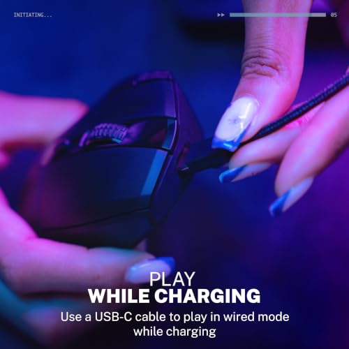 Image of JLab Midnight, Wireless Ergonomic Gaming Mouse, 7-Button, Black