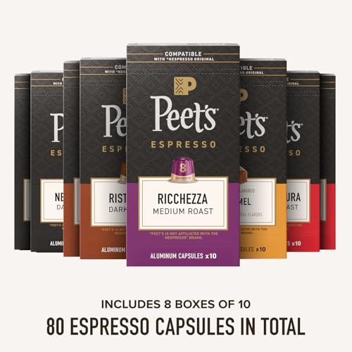 Peet's Coffee Espresso Capsules, Medium and Dark Roast Variety Pack, 80CT - image 3