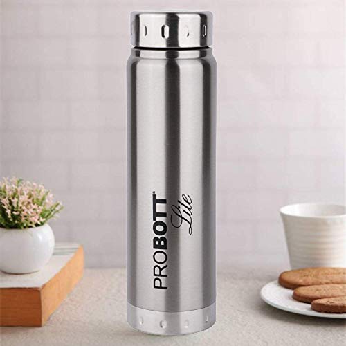 Image of PROBOTT LITE Stainless Steel Freeze, Refrigerator,Sports Water Bottle 1000ml Set of 6 Silver Color (PL1000-01S)
