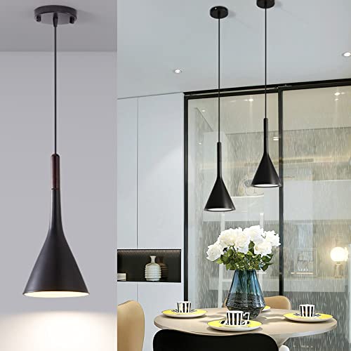 Lampe suspendue artistique en forme de corne luminaire de chevet réglable 59 pouces
