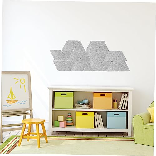 DECHOUS 12 piezas Paneles acústicos adhesivos triangulares para insonorización para oficina en casa tablero de fieltro gris miniatura 7