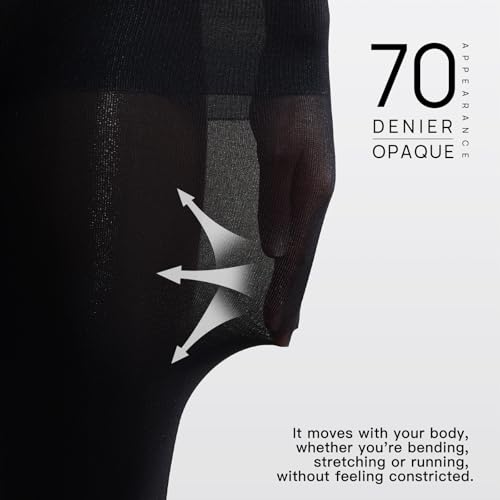 Image of MANZI Women's 2-6 Pairs Opaque Control Top Tights Comfort Stretch Pantyhose