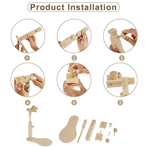 Soporte de aro de bordado para evitar dolor de cuello con rotación ajustable 360° 5