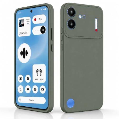 Image of FIRST MART Matte Silicone Back Cover for Nothing (4b) - Green