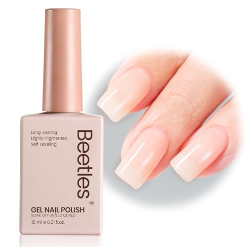 Beetles Nude Gel Polish, 15ml Jelly Neutral Nude Gel Nail Polish ...