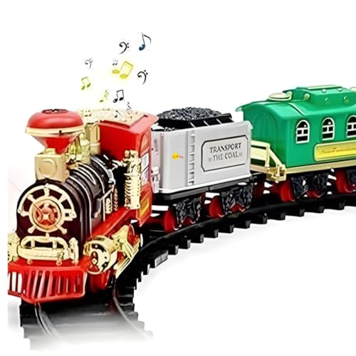 Image of Kidoyz Choo Choo Classic Train Set Toy | Battery-Operated Steam Train with Real Smoke, Light & Sound | Easy Track Assembly | Educational Toy for Kids, Boys & Girls