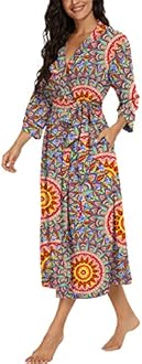 VINTATRE Women's Summer Sleeveless Casual Swing Dresses with Ear Loops Bandanas