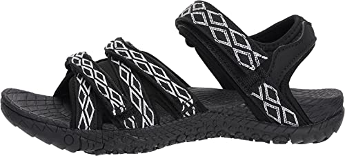 Image of WHITIN Women's Hiking Sandals with Arch Support for Outdoor Adventure C51 | Supportive Footbed with Cushioned Comfort, Breathable Open-Toe Structure, Adjustable 3-Strap Design for a Personalized Fit
