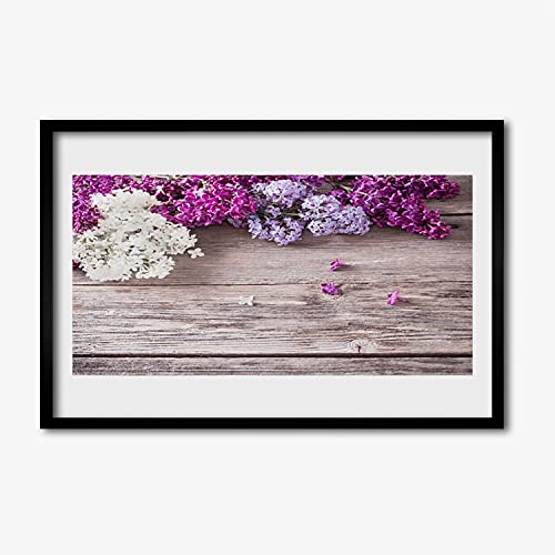 Photo affiche avec cadre 60x40 cm motif végétal plante de fleurs décoration murale salon