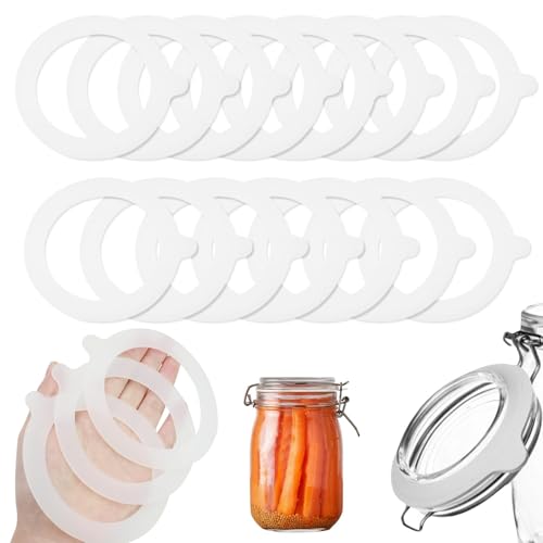 TXXATX 15 Stück Einweckgummi Silikon 69mm Einmachgummiringe...
