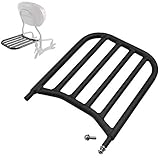Black Backrest Sissy Bar Luggage Rack Compatible with Indian Chieftain Chief Classic Vintage 2014-2025