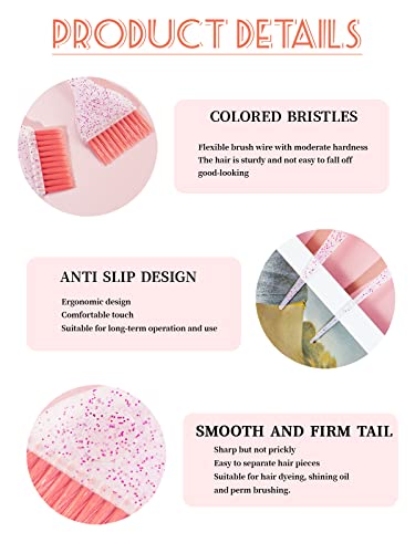 Wsimily 11Pcs Hair Dye Coloring Kit, Hair Dye Bowl And Brush Kit Professional Hair Color Mixing Bleaching Diy Salon Tools, Mixing Bowl, Dye Color Brush, Hair Clips, Earmuffs (Pink) #TOP2