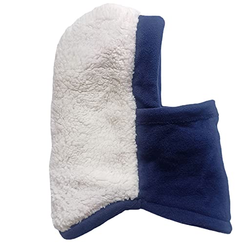 Baby Fleece Balaclava Kids Hood Hat Ski Mask Face Mask with Neck Warmer Plush Winter Cap for Toddlers Boys Girls Navy4