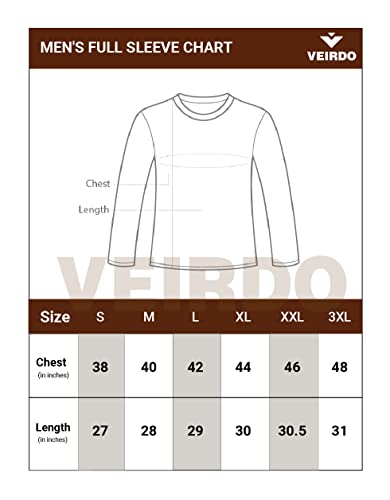 Image of Veirdo Pure Cotton Full Sleeves Round Neck Cool & Stylish Graphic Printed T-Shirt for Men & Boys