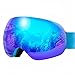 Produktbild pykaaiiu Unisex Skibrille, Snowboardbrille, Schneebrille, UV-Schutz, Skibrille für Brillenträger, Antibeschlag-Snowboardbrille, Skibrille für Jungen(Dunkelblau)