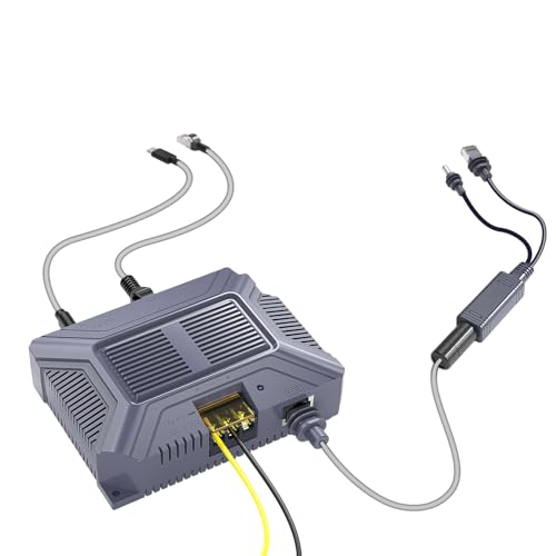 SHOOYIO Fuente de alimentación pasiva Gigabit con divisor de 12 V compatible con antenas de satélite Link Miniture de 150 W