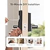 eufy Security Smart Lock C33, Keypad Door Lock with Handle, Fingerprint Door Knob, Keyless Entry Door Lock for Front Door and Bedrooms, Electronic Deadbolt, Wi-Fi, App Control, IP53 Waterproof, Black