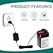Lyxheth 12V 1300mA Sealed Lead Acid (SLA) Battery Charger, Trickle Charger for Car Battery, Battery Charger Maintainer with Short Circuit Protection, Universal Charger Adapter for Car Motorcycle