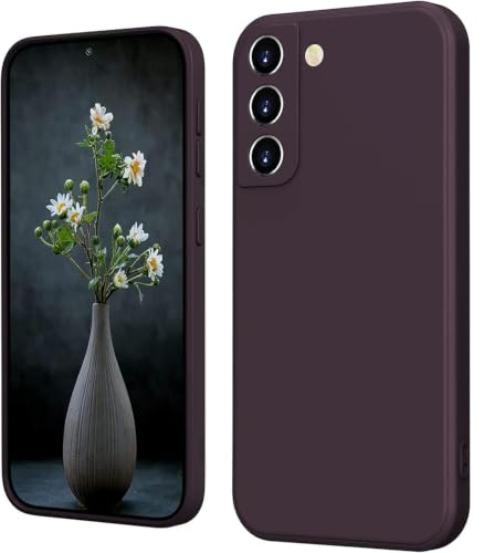 Image of DIZORO Compatible with Samsung S21 FE 5G Back Cover with Upgraded Square Edges for Camera Protection Shockproof Flexible Matte Liquid Silicone Mobile Phone Case (New Deep Purple)