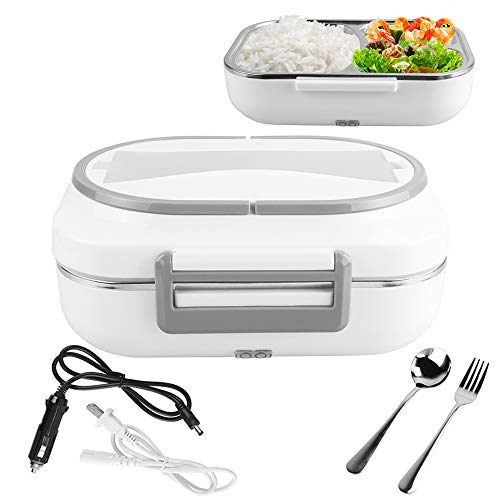 SUPOW Electric Heating Lunch Box, Car Home Office Use Heated Lunch Hearter Portable
