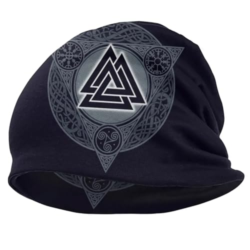 Bonnet Valknut imprimé 3D décontracté pour vos sorties urbaines et soirées fraîches