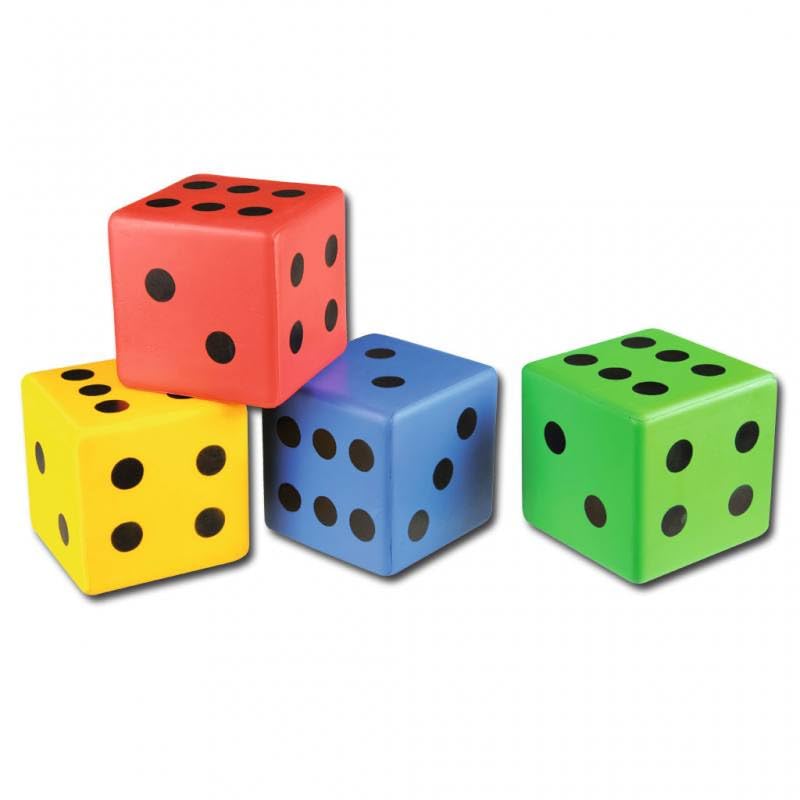 4-er Set, 6-flächiger Augenwürfel, Kantenlänge 15 cm I Wiemann Lehrmittel