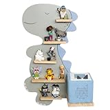Little Goldie® Tonie Regal - für Tonie Figuren (magnetisch) und Box - Dino Motiv für Jungen und Mädchen - hängend - grün blau