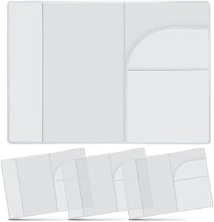 4 Pcs Passport Covers Transparent uk, Frosted PVC passport case, clear passport cover, Irish and British passport cover, Protective Passport Holders, UK Passport Cover Water Dust Proof Anti Scratches,
