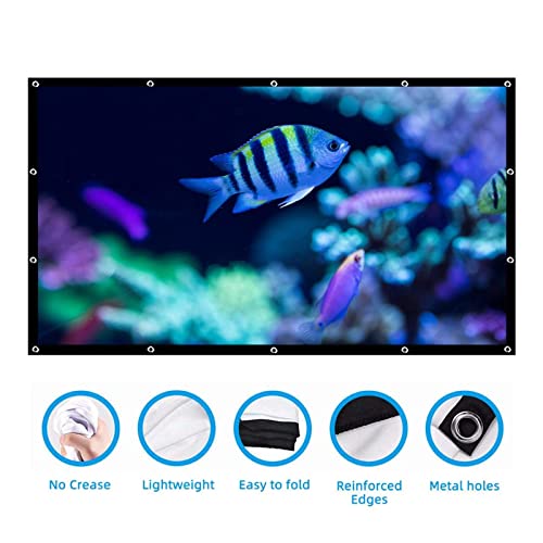 Pantalla de proyector de 120 pulgadas 16:9 plegable para cine en casa exterior e interior 2