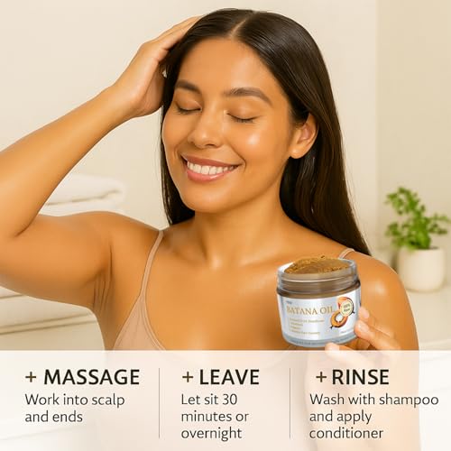 YBW Batana Oil for Hair Growth Dr. Sebi Organic, Natural, Pure and 100% Raw Batana Oil Paste from Honduras - Botana Enhances Hair Thickness, Prevents Loss for Men and Women