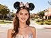 A Miaow 3D Black Mouse Sequin Ears Headband MM Glitter Butterfly Hair Clasp Park Supply Adults Women Photo Accessory (Black and Champagne)