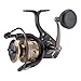 PENN Battle III Spinning Inshore/Nearshore Fishing Reel, HT-100 Front Drag, max of 25lb | 11.3kg, Made with Sturdy All-Aluminum Composition for Durability, 5000, Black Gold