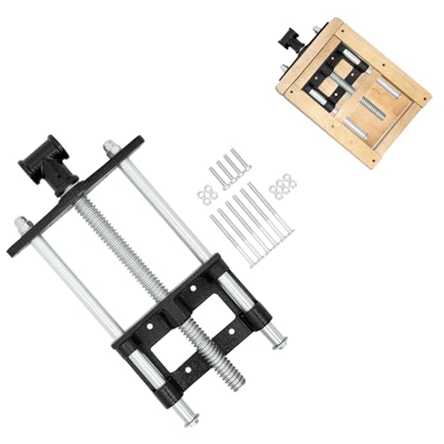 Heavy Duty Holzschraubstock 180mm / 7' Vorderzange - Rostschutz Gusseisen, Hobelbank Spannzange mit Zangenschlüssel (5.91' Backenabstand) für Holzarbeiten, Sägen, Hobeln | Leichtgewicht 4.8kg