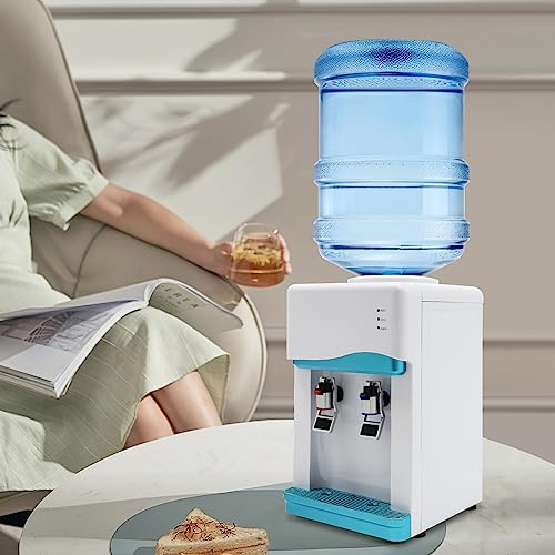 Desktop Water Cooler Dispenser, Top Loading Water Dispenser Hot & Cold Water Coolers With Child Safety Lock Drinking Fountain For Home And Office Use, Holds 1.32 To 5 Gallon Bottle #TOP2