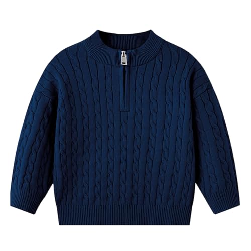 Kids Knit Cardigan Sweater Soft Stretchy Half Zip up Cropped Ribbed Jackets Boys Girls Thick Crochet Cardigan Coats2