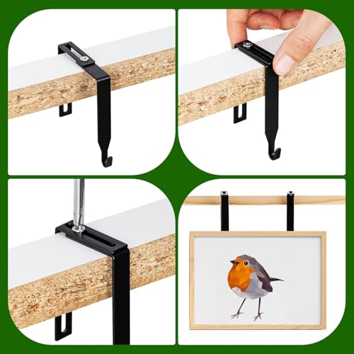 8 cabides ajustáveis para cubículos, ganchos para cubículos, acessórios para cubículos, adequados pa