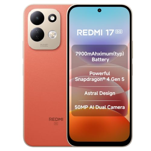 Redmi 17 5G (Eternal Orange, 6GB RAM, 128GB ROM) | 7900mAh Batter...