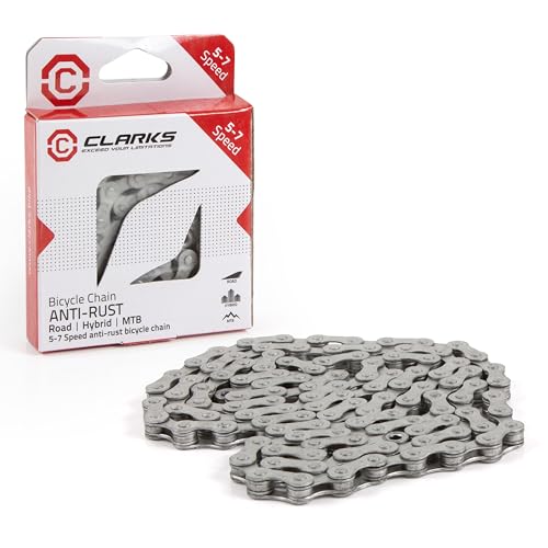 Clarks Cycle Systems Anti-Rust Dacromet Coating Chain, Silver, 7 Speed, Includes Quick Joining Link