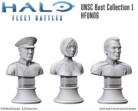 Halo: Fleet Battles UNSC Commanders & Heroes Bust Collection 1 by Spartan Games