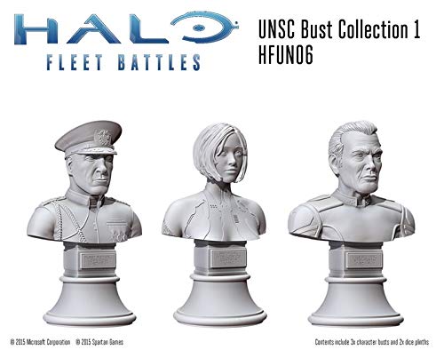 Halo: Fleet Battles UNSC Commanders & Heroes Bust Collection 1 by Spartan Games