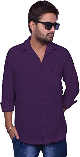 Slim Fit Casual Purple Color Shirt 